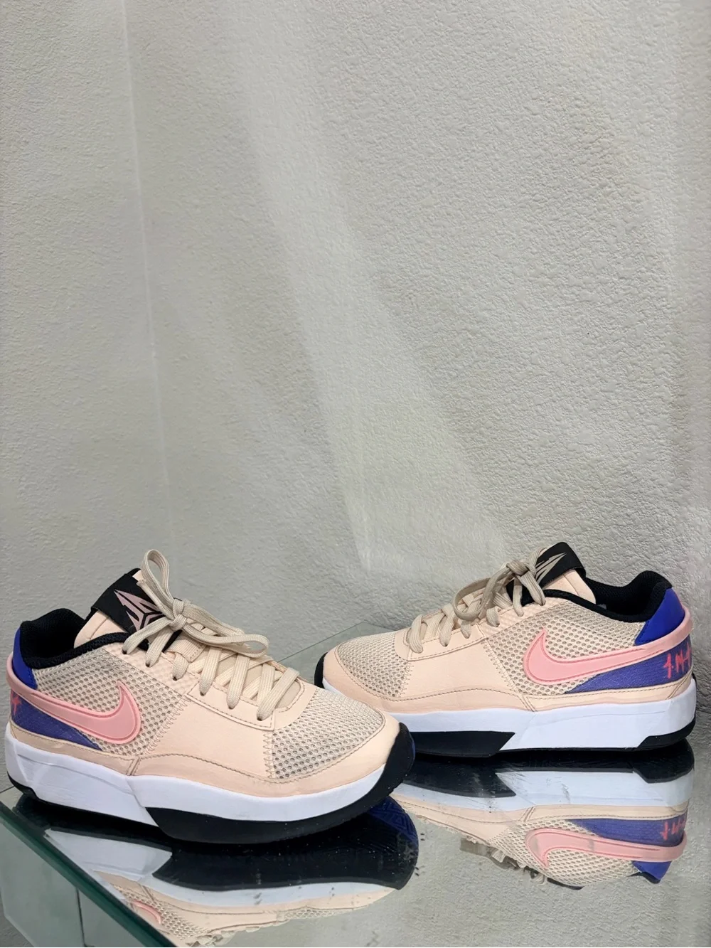 Nike Beige Pink & Purple Low-Top Sneakers